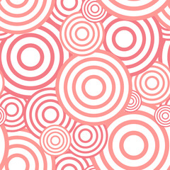Circle seamless pattern. Seamless circle vector illustration background. Repeating geometric tiles. Concentric circles