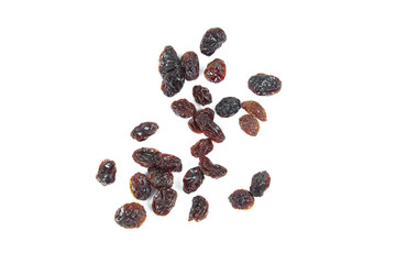 Raisins isolated on white background
