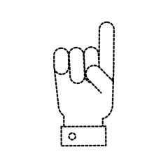 hand gesture with a raised index finger