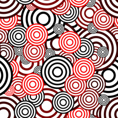 Circle seamless pattern. Seamless circle vector illustration background. Repeating geometric tiles. Concentric circles