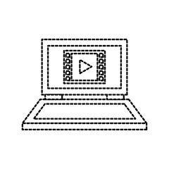 laptop video player movie connection internet web