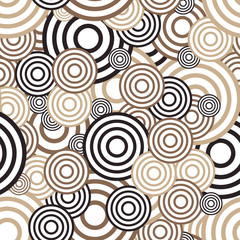 Circle seamless pattern. Seamless circle vector illustration background. Repeating geometric tiles. Concentric circles