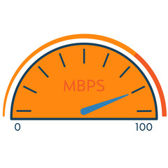 Speedometer internet speed traffic abstract icon. Data speed monitor concept illustration isolated vector. Transparent