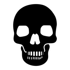 Skull Icon Symbol Design. Vector illustration of skull isolated on white background. Halloween graphic.