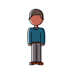 colored man over white background  vector illustration