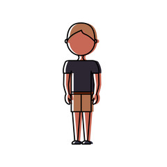 colored  young man over white background  vector illustration