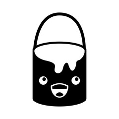 kawaii bucket color design cheerful cartoon