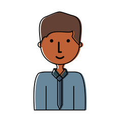 colored man over white background  vector illustration