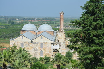 Cranes nesting, Isa Bey Mosque, Selçuk, Turkey