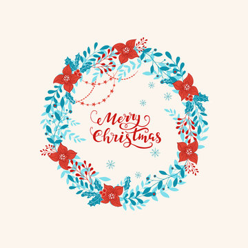 Christmas wreath with lettering