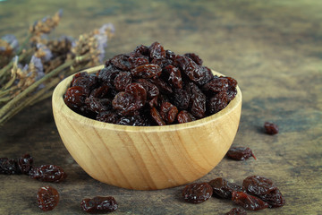 Raisins isolated on white background
