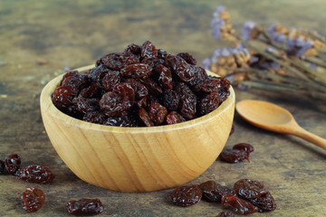 Raisins isolated on white background