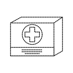 cardboard box medicine equipment supply icon