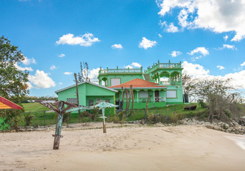 Fototapeta na wymiar Caribbean beach house