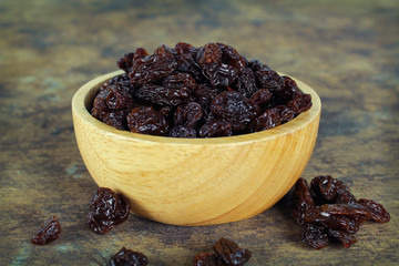Raisins isolated on white background