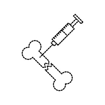 medical broken bone and siringe