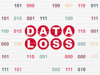 Information concept: Data Loss on wall background