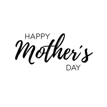 Happy Mother´s Day - modern lettering on white background