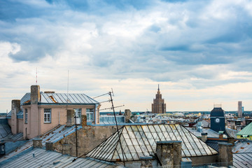 Obraz premium antique building view in Old Town Riga, Latvia