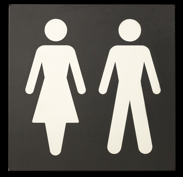 Man and Woman on Sign