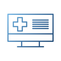 Fototapeta premium screen computer cross medical online support digital