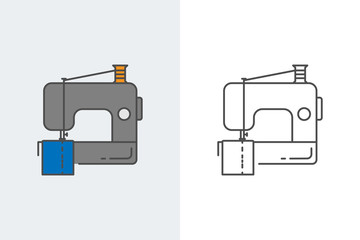 Sewing machine vector icon