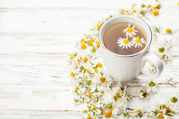 Cup of chamomile tea
