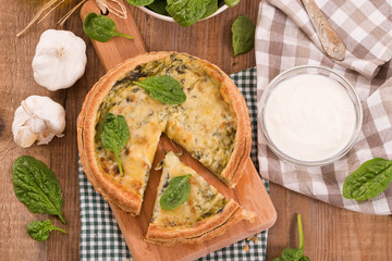 Spinach tart.