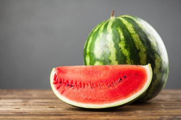 Ripe juicy watermelons