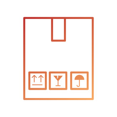 delivery cardboard box pack cargo icon