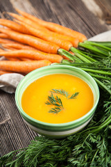 Carrot cream soup