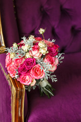 Wedding bouquet of roses