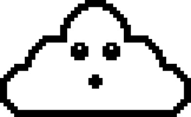 Surprised 8-Bit Cartoon Cloud