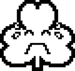 Obraz premium Crying 8-Bit Cartoon Shamrock