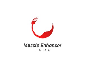 Obraz premium Muscle Enhancer Food Suplement Logo