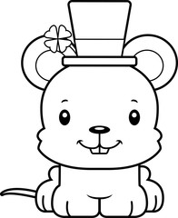 Cartoon Smiling Irish Mouse