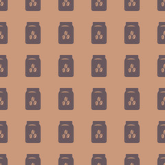 Coffee vector illustration on a seamless pattern background