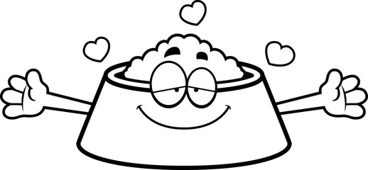 Cartoon Dog Bowl Hug