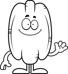 Cartoon Pecan Waving