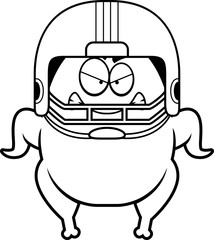 Angry Cartoon Football Turkey