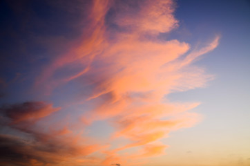 Fototapeta premium Niebo o zachodzie słońca