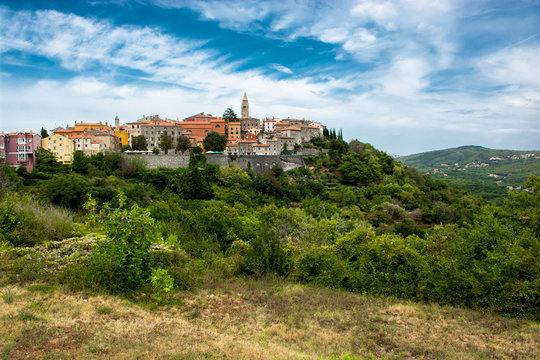 Die Stadt Labin in Istrien in Kroatien