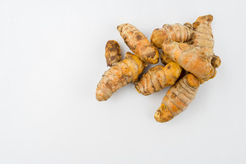 Turmeric with isolated white background