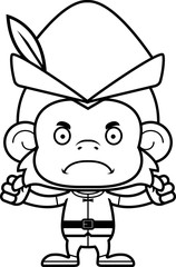 Cartoon Angry Robin Hood Monkey