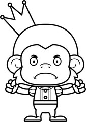 Cartoon Angry Prince Monkey