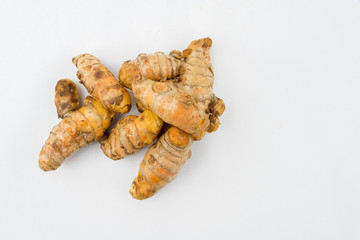 Turmeric with isolated white background