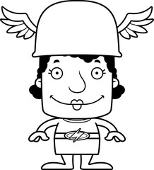 Cartoon Smiling Hermes Woman