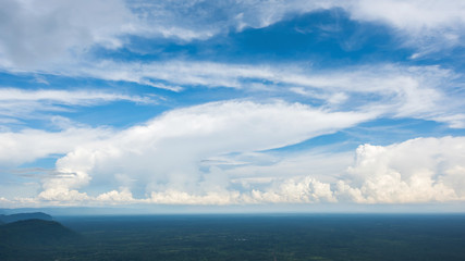 Obraz premium Landscape high angle view wite blue sky