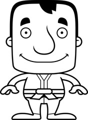 Cartoon Smiling Karate Man