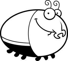 Happy Cartoon Beetle